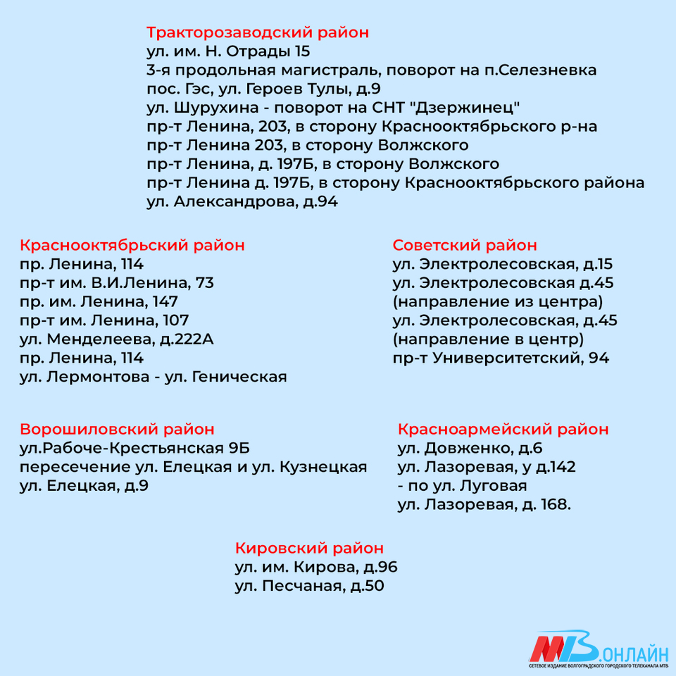 Волгоградцам показали, где установлены новые камеры видеофиксации